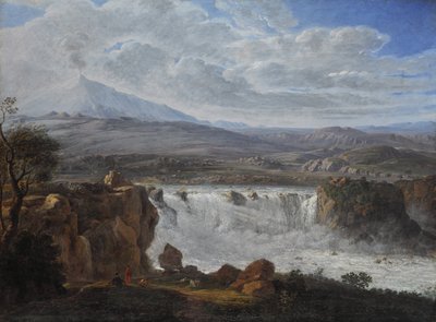 Der Caracci-Wasserfall in der Nähe von Aderno am Fuße des Ätna von Karl Gothard Grass
